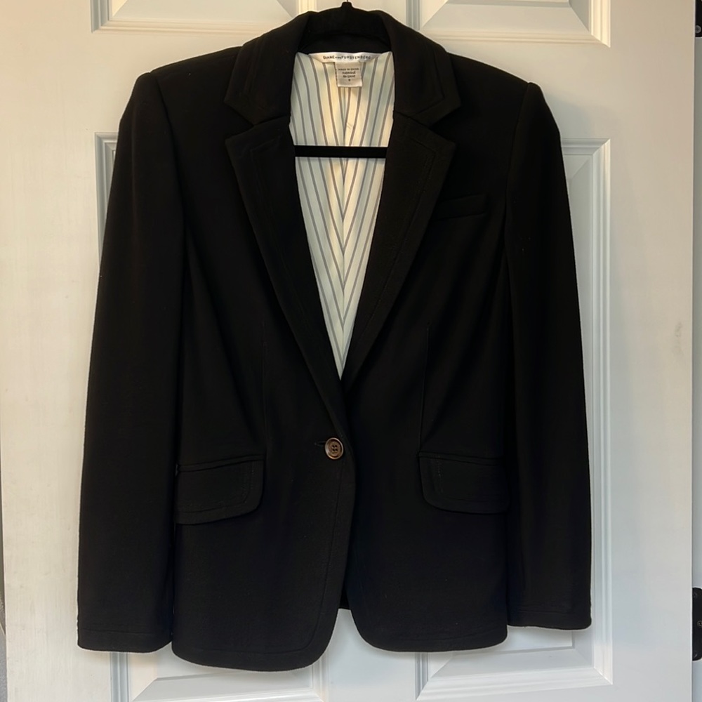 Diane Von Furstenberg cotton modal blazer